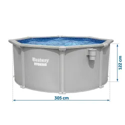 Piscină de grădină 305 x 122 cm, ideală pentru jocuri de vară în aer liber