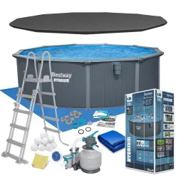 Bestway 561CU Piscină de Grădină Panelată 488 x 132 cm, perfectă pentru grădină