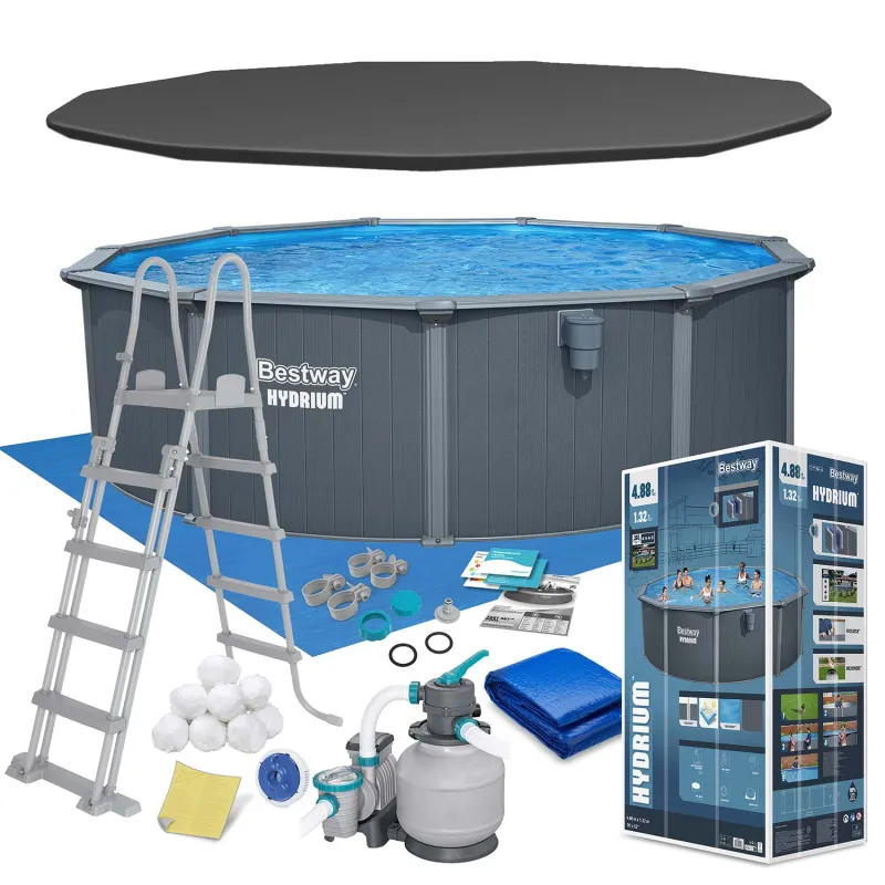 Bestway 561CU Piscină de Grădină Panelată 488 x 132 cm, perfectă pentru grădină