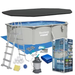 Bestway 56586 Piscină de grădină cu panouri pe tot anul 500x366x122 cm 13-in-1
