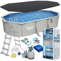 Bestway 56369 Piscină de grădină cu panouri pe tot anul 610x366x122 cm 13-in-1