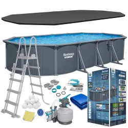 Piscină de grădină cu panouri tot anul 732x366x132 cm 13-în-1 Bestway 561CW