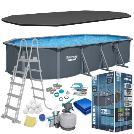 Piscină de grădină tot anul 732x366x132 cm cu panouri Bestway 561CW