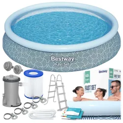 Piscină de grădină cu structură 457 x 107 cm 11 în 1 Bestway 57372