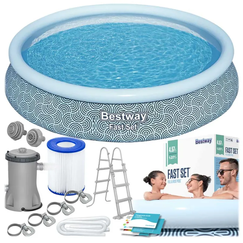 Piscină de grădină 457 x 107 cm din PVC durabil, perfectă pentru vară