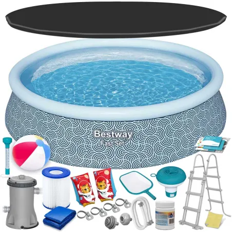 Piscină cu cadru 457 x 107 cm, perfectă pentru distracție de vară în grădină
