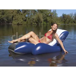 Saltea gonflabilă albastră pentru înot, perfectă pentru zilele de vară la piscină