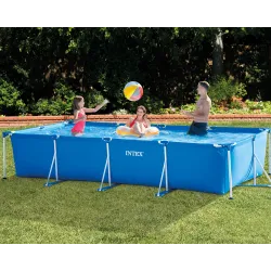 Piscină de grădină albastră cu structură 450x220x84 cm INTEX 28273, perfectă pentru exterior