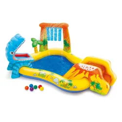 Parc de Joacă Gonflabil Dinozauri cu Tobogan 249 x 191 x 109 cm INTEX 57444