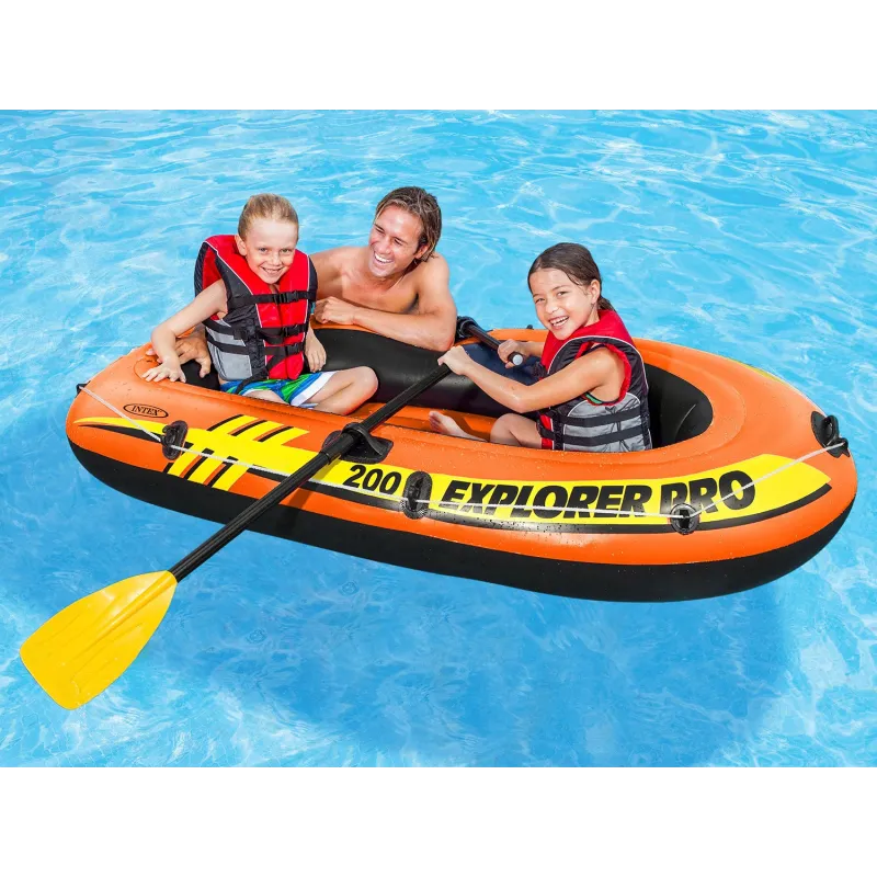 Barcă gonflabilă Intex Explorer PRO 200, ideală pentru utilizare în grădină sau la plajă