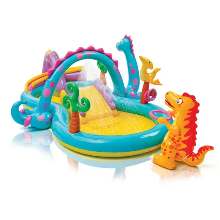 Centru de joacă gonflabil dinozauri, design colorat, pentru copii
