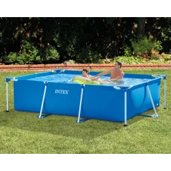 Piscină de grădină albastră 260 x 160 x 65 cm pentru zile călduroase