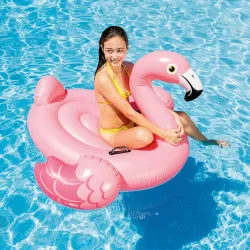 Insula flamingo gonflabilă 142 x 140 x 94 cm, accesoriu acvatic elegant