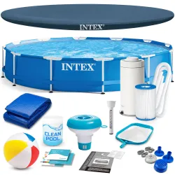 Piscină de grădină cu cadru 366 x 76 cm 16în1 INTEX 28212