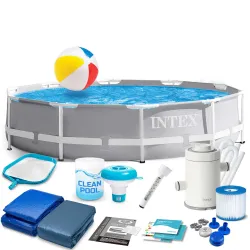 Piscină de Grădină cu Cadru Metalic 305 x 76 cm Set 15 piese INTEX 26702