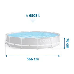 Piscină exterioară 366 x 76 cm pentru relaxare în grădină