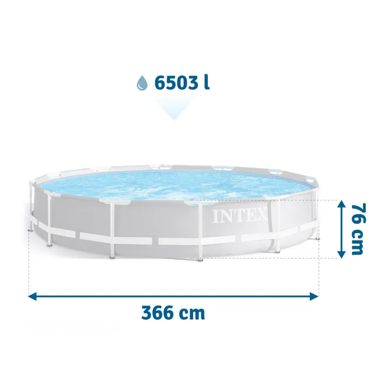 Piscină exterioară 366 x 76 cm pentru relaxare în grădină