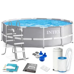 Piscină de grădină Prism Frame 366 cm cu 10 accesorii, perfectă pentru vară