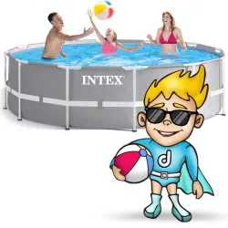 Piscină de grădină 366 x 99 cm perfectă pentru relaxare în aer liber