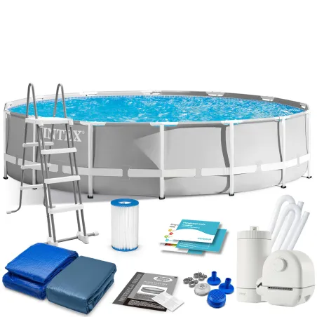 Piscină de grădină cu structură 549 x 122 cm și set de accesorii 6în1