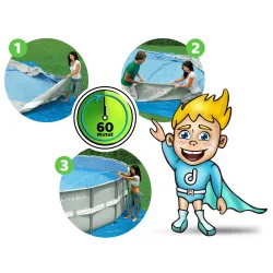 Piscină de grădină 549 x 122 cm cu montare ușoară pentru distracție în aer liber