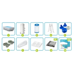 Piscină ideală pentru joaca copiilor în grădină 300 x 175 x 80 cm