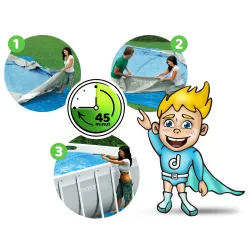 Piscină cu cadru 300 x 175 x 80 cm pentru relaxare în grădină