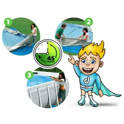 Piscină de grădină 400 x 200 x 100 cm, perfectă pentru joaca copiilor