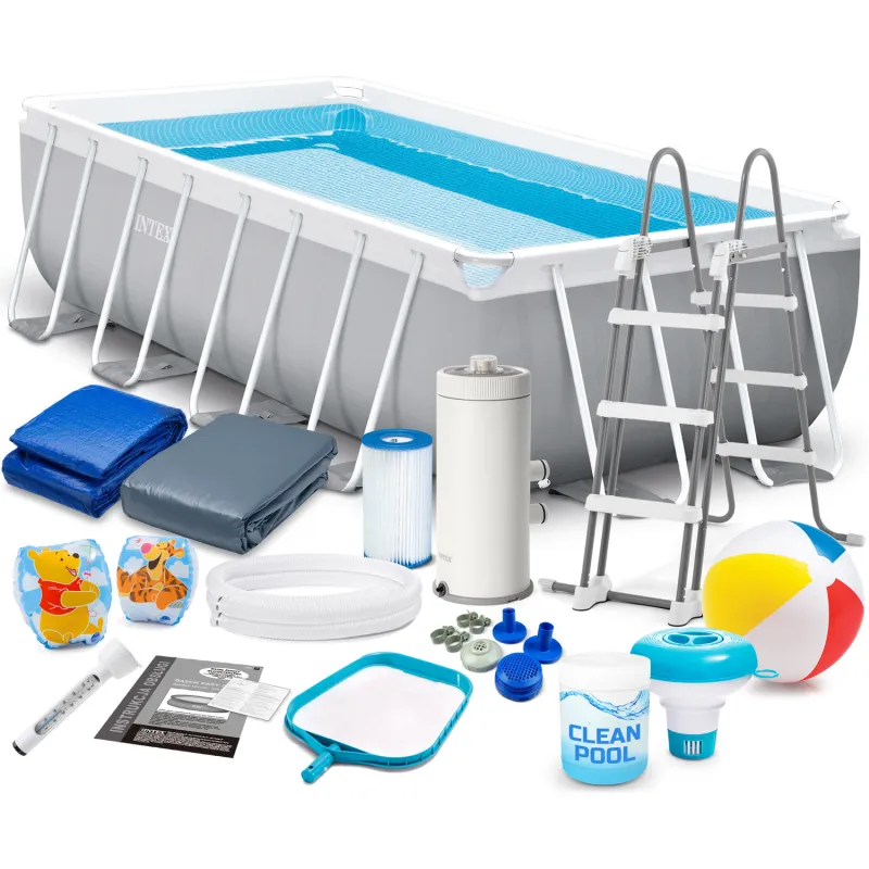 Piscină de grădină cu structură metalică 488 x 244 x 107 cm set 18în1 INTEX 26792