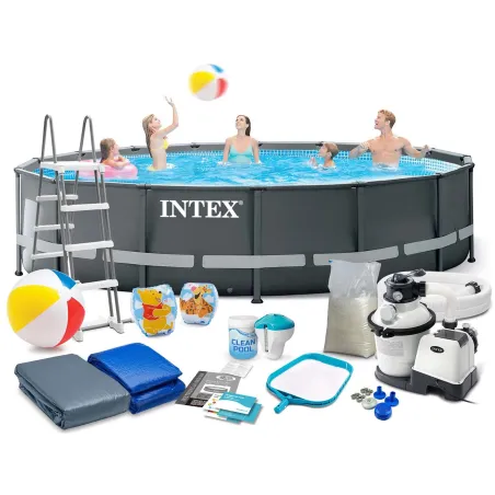 Piscină cu cadru 488 x 122 cm INTEX 26326, perfectă pentru grădină