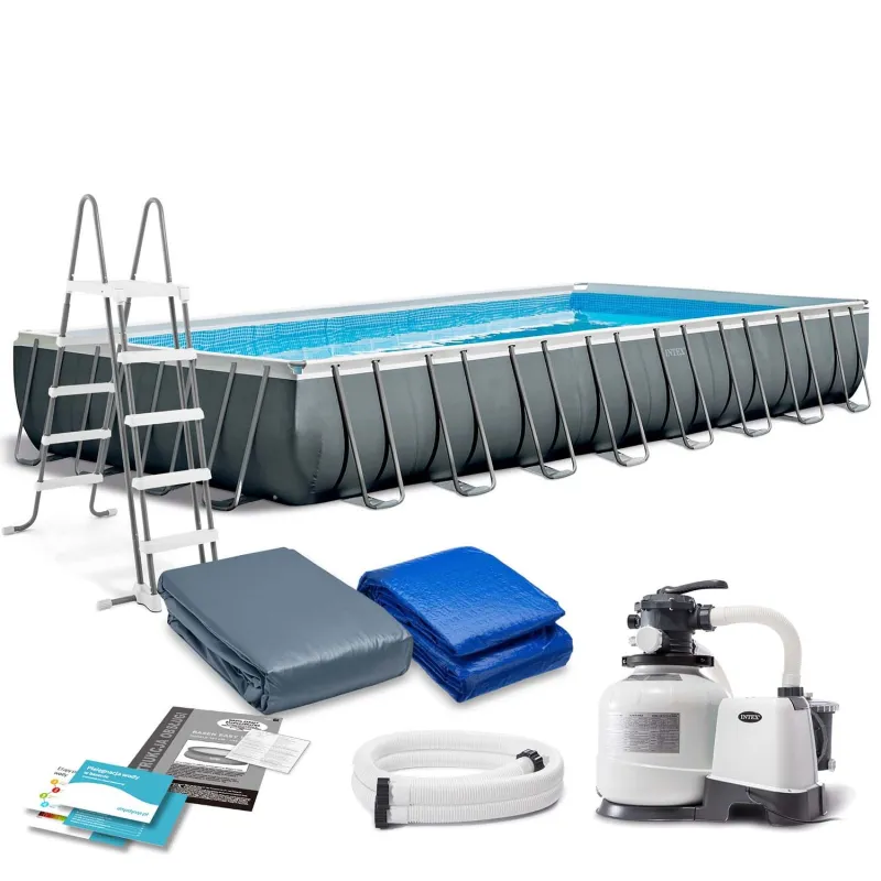 Piscină cu cadru 975 x 488 x 132 cm, ideală pentru relaxare în grădină, INTEX 26374