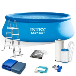 Piscină gonflabilă de grădină 457 x 122 cm set 12 în 1 INTEX 26168