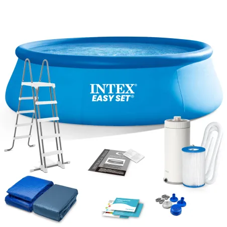 Piscină gonflabilă de grădină 457 x 122 cm, set 12 în 1, perfectă pentru distracție