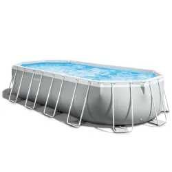Piscină cu cadru metalic 610 x 305 cm pentru întreaga familie, distracție în grădină