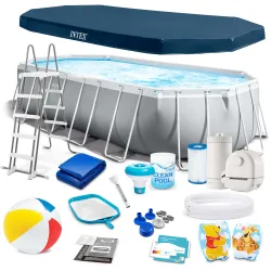 INTEX 26798 Piscină de Grădină cu Cadru din Oțel 610 x 305 x 122 cm Set 18în1