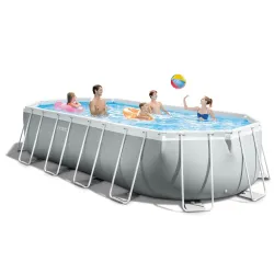 Piscină de grădină albastră, spațioasă și durabilă pentru relaxare vara