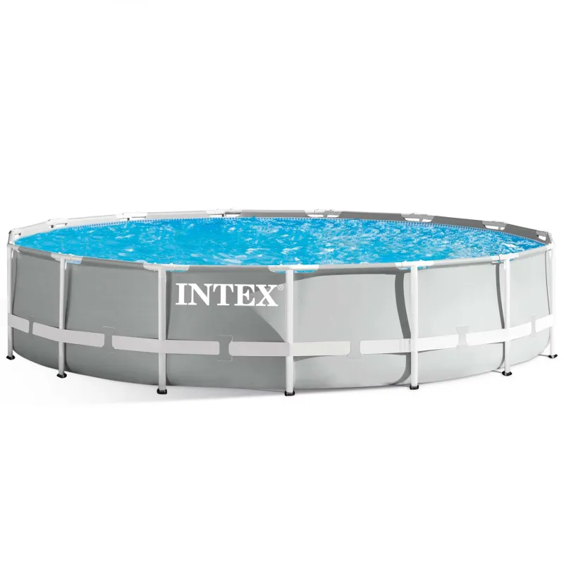 Piscină cu cadru metalic 457 x 107 cm ideală pentru relaxare în grădină