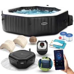 SPA gonflabil cu hidromasaj 201 x 71 cm 4 persoane INTEX 28458