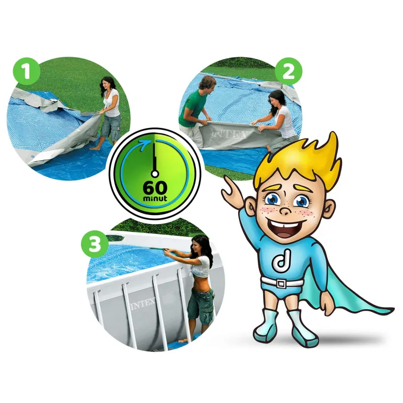 Piscină de grădină ideală pentru distracție în familie în zilele de vară