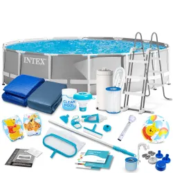 Piscină de grădină cu cadru 427 x 107 x 107 cm Set 21în1 INTEX 26720
