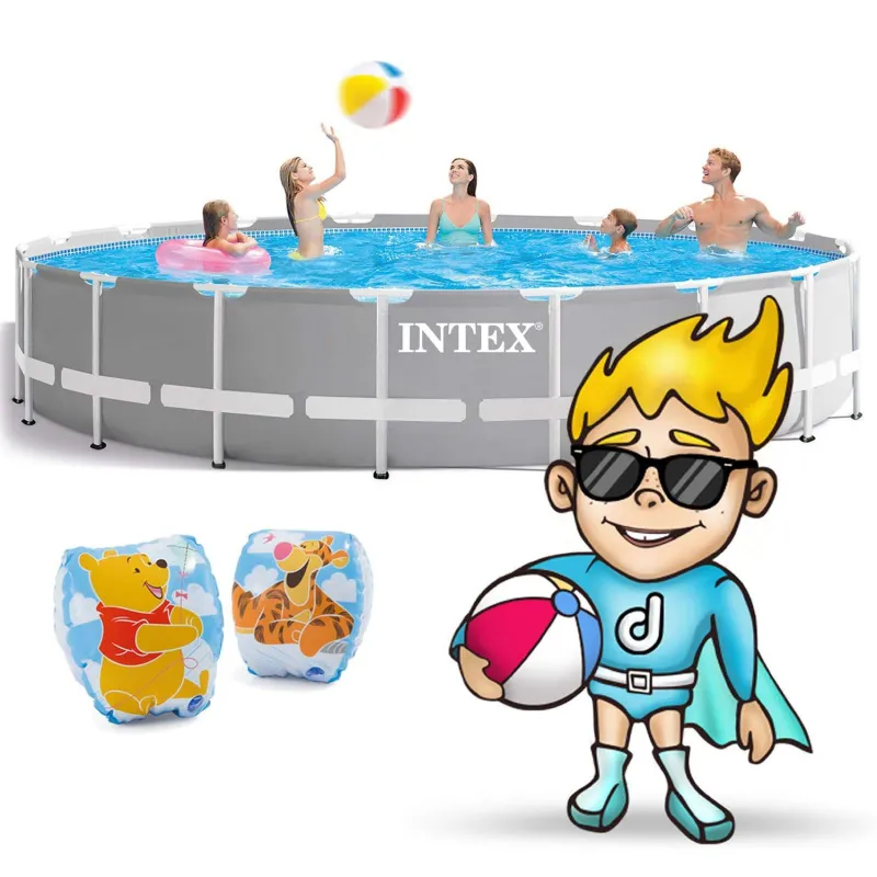 Piscină de grădină cu cadru 549 x 122 cm set 21in1 INTEX 26732 cu design modern