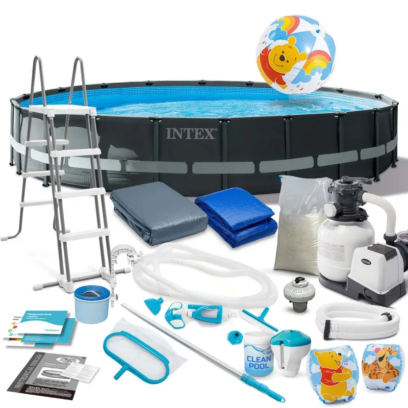 Piscină de grădină cu cadru 610 x 122 cm, perfectă pentru distracție în aer liber, material PVC rezistent
