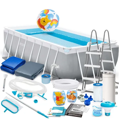 Piscină de grădină cu cadru 488 x 244 x 107 cm, set 21in1