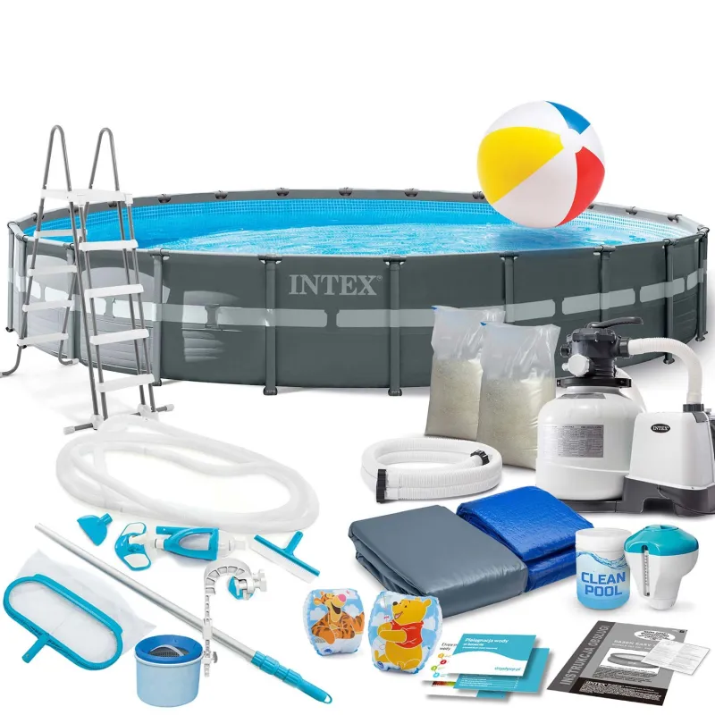 Piscină de grădină cu cadru 732 x 132 cm, ideală pentru exterior, construcție durabilă