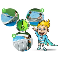 Piscină dreptunghiulară 503x274x122cm, perfectă pentru petreceri de vară în grădină