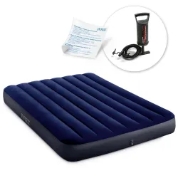 Saltea Gonflabil 191x137x25 cm cu Pompă Manuală INTEX 64758