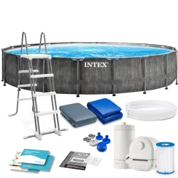 Piscină grădină 549 x 122 cm 12-în-1, material durabil pentru exterior