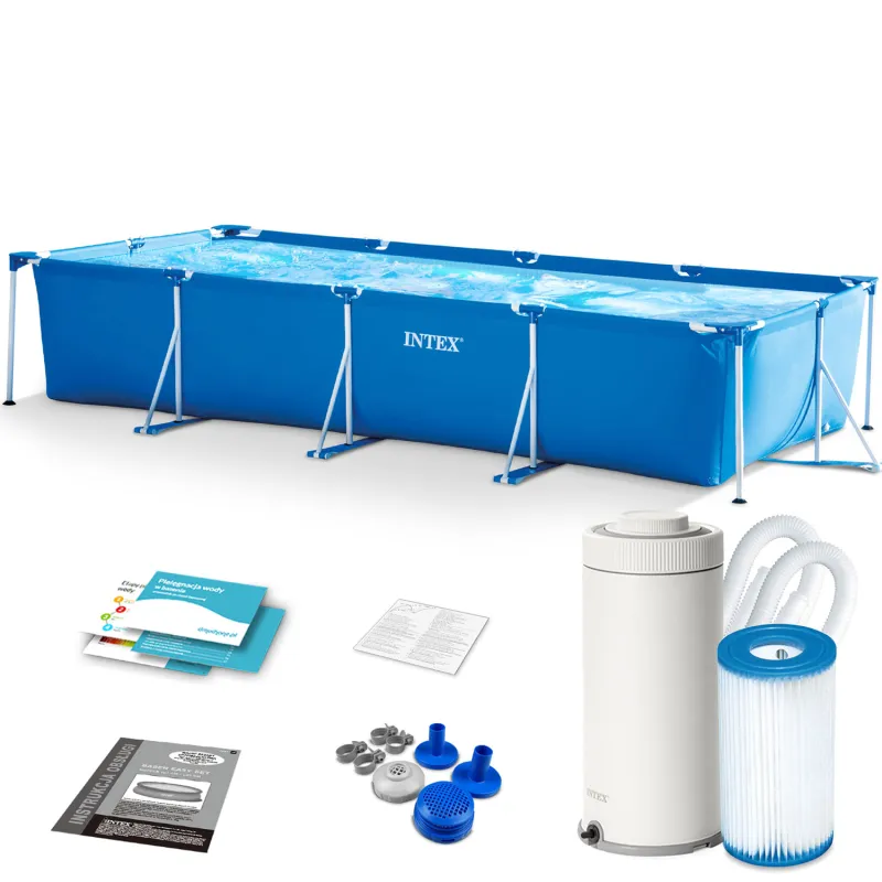 Piscină cu Cadru 450 x 220 x 84 cm 10-în-1 Intex 28274, perfectă pentru distracție în grădină