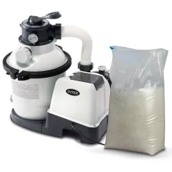 Pompă de filtrare cu nisip 5700 l/h INTEX 26644 + 25 kg nisip