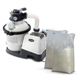 Pompă de filtrare cu nisip 12000 l/h INTEX 26652 + 50 kg nisip